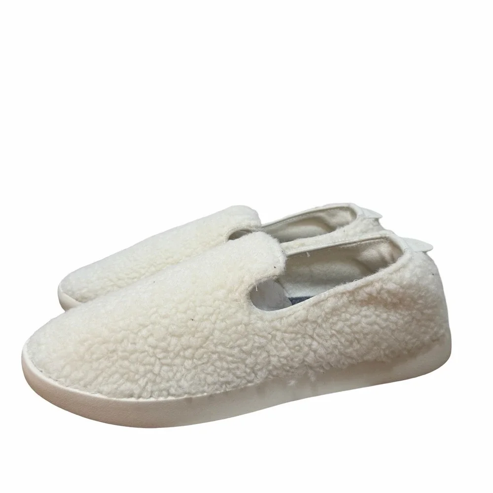 Allbirds Wool Lounger Fluff Slip On Loafer Mens‎ Size 12 Natural White Cozy NEW
